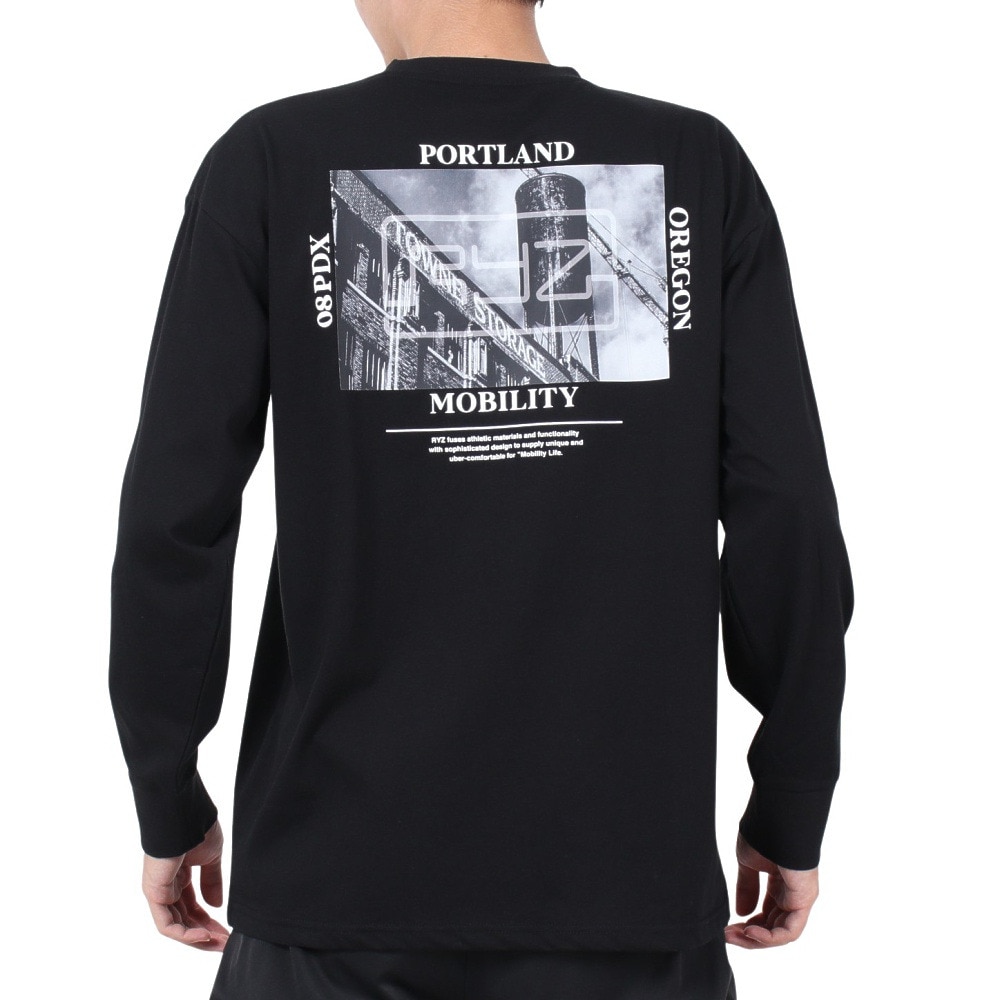ライズ（RYZ）（メンズ）ストレージ フォト ロングスリーブTシャツ RZ10CD24FW0014 BLK