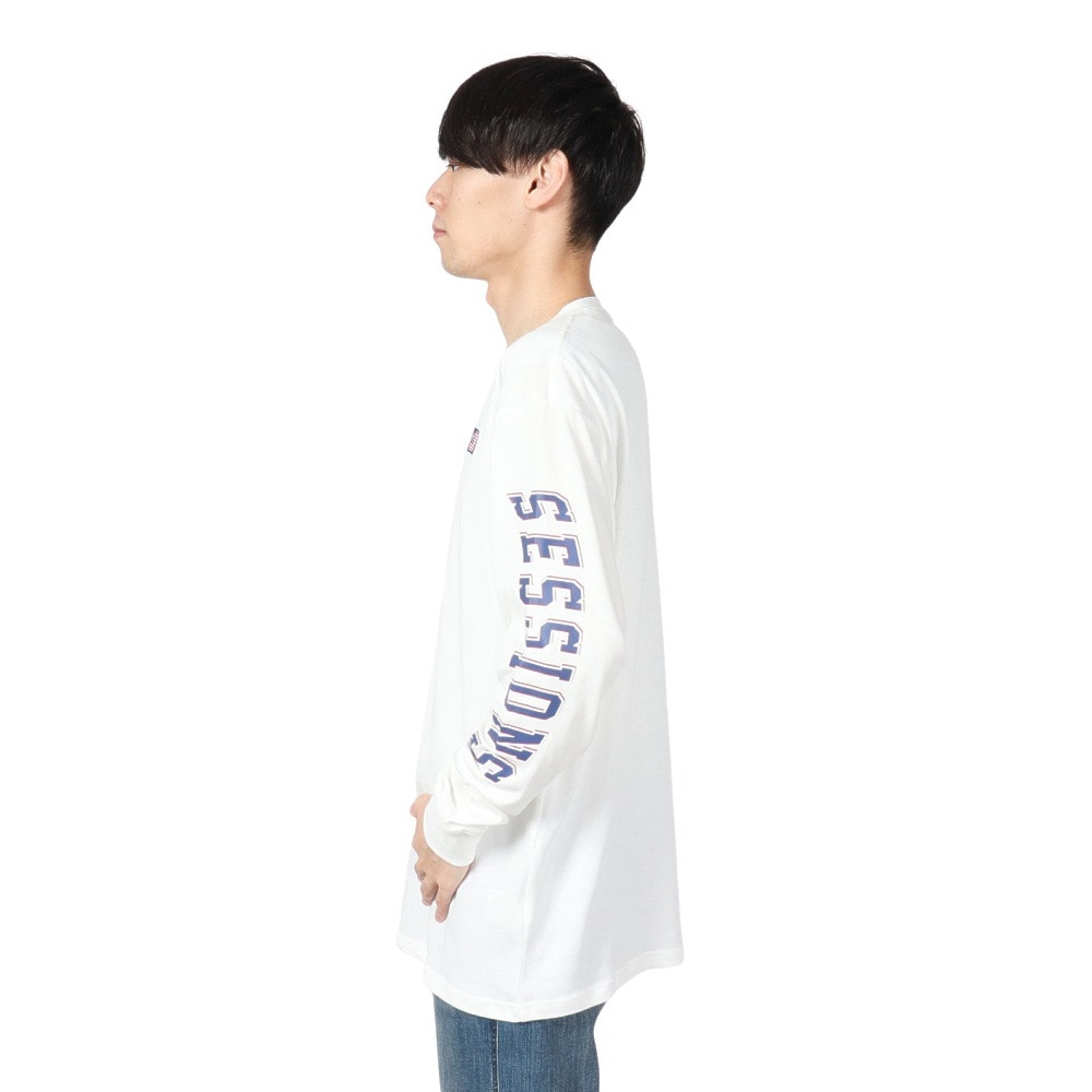 セッションズ（SESSIONS）（メンズ）ロゴ ロングスリーブTシャツ 247206 WHT
