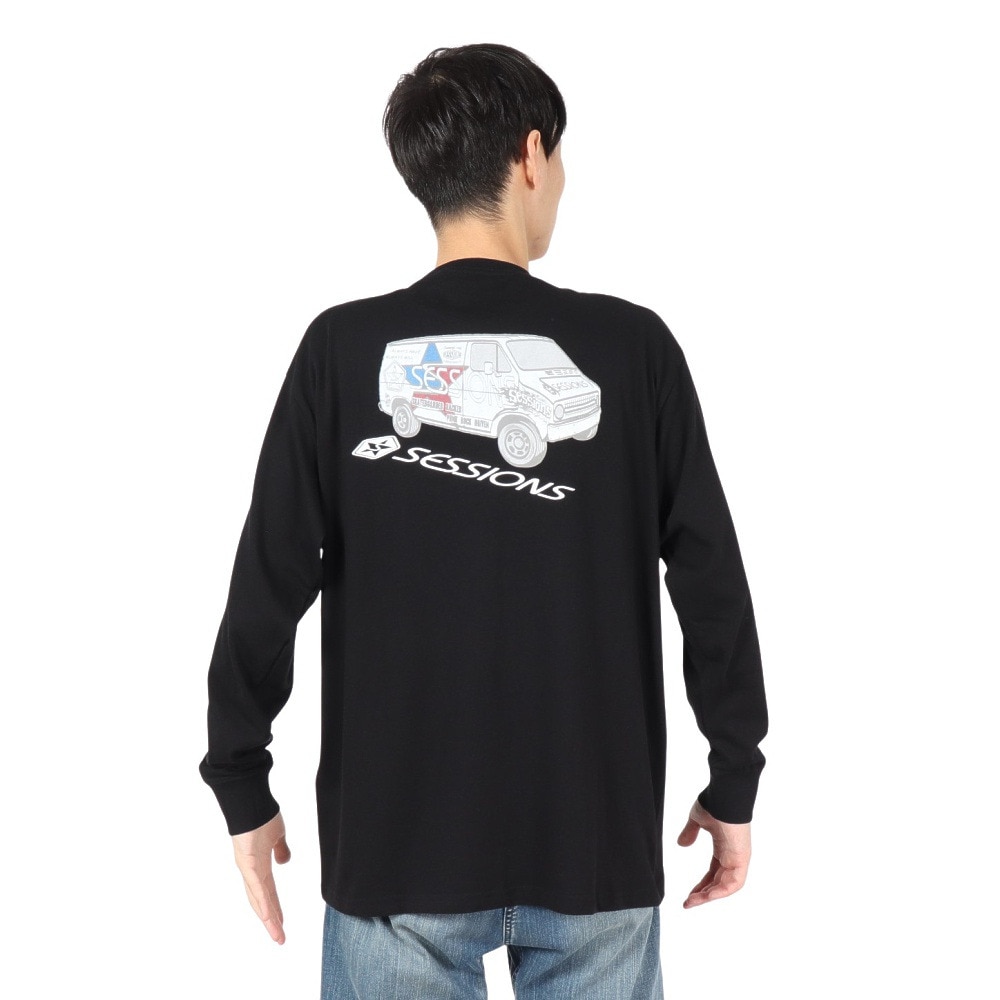 セッションズ（SESSIONS）（メンズ）TEAM VAN ロングスリーブTシャツ 247207 BLK
