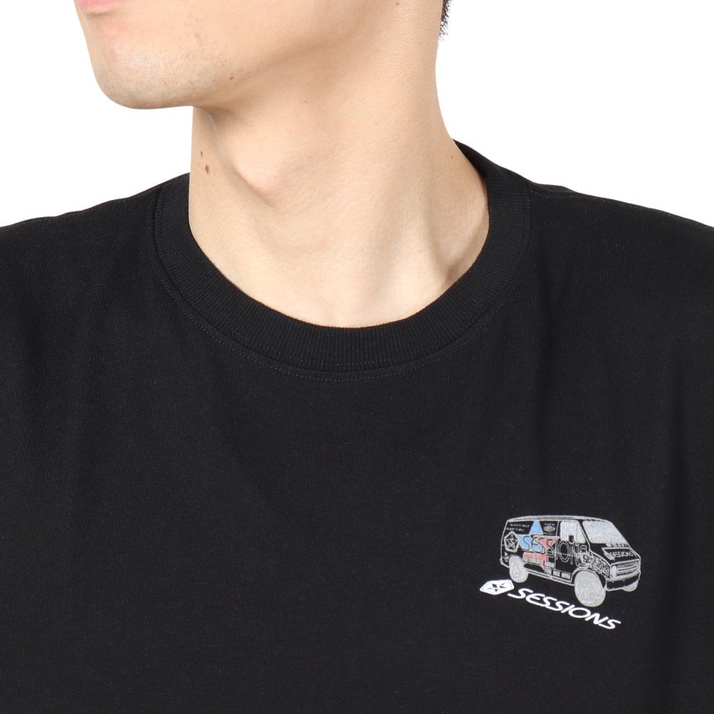 セッションズ（SESSIONS）（メンズ）TEAM VAN ロングスリーブTシャツ 247207 BLK