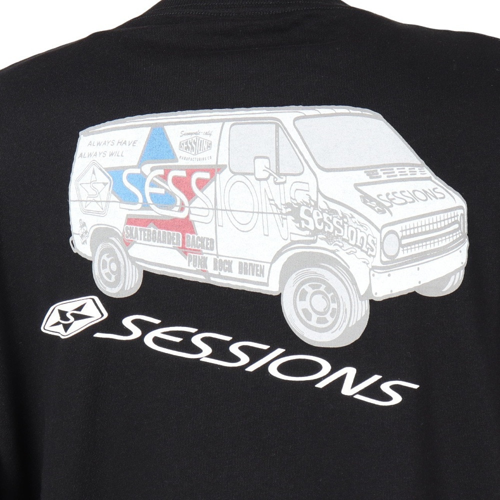 セッションズ（SESSIONS）（メンズ）TEAM VAN ロングスリーブTシャツ 247207 BLK