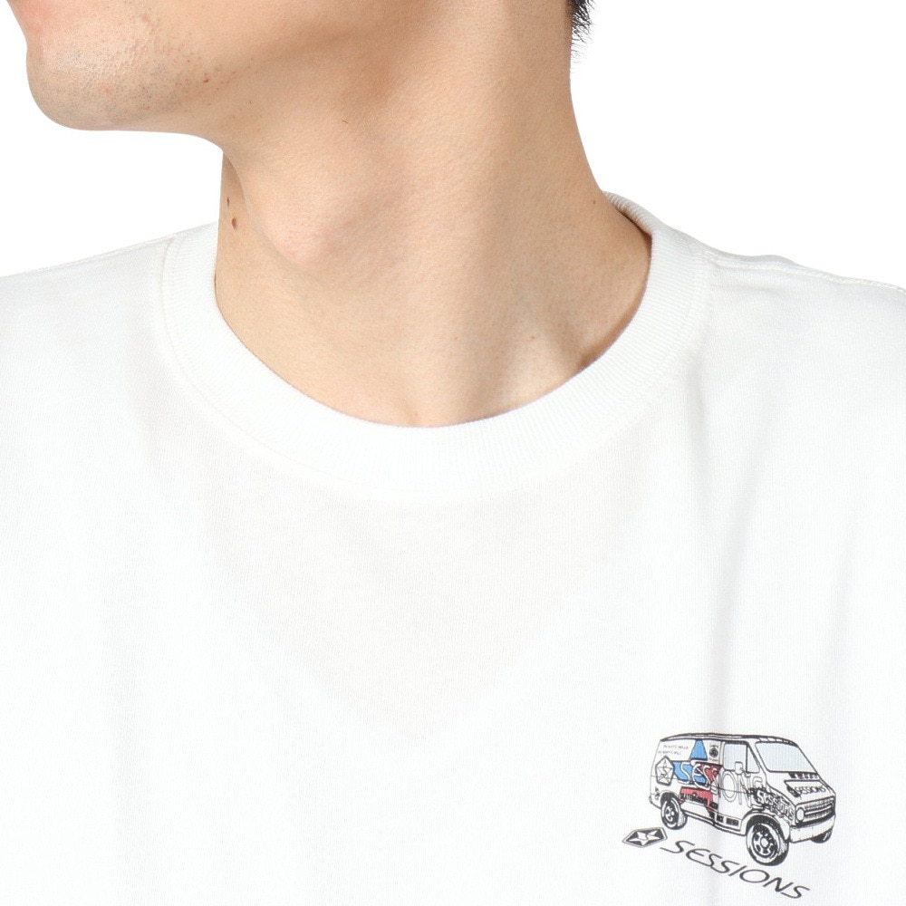 セッションズ（SESSIONS）（メンズ）TEAM VAN ロングスリーブTシャツ 247207 WHT