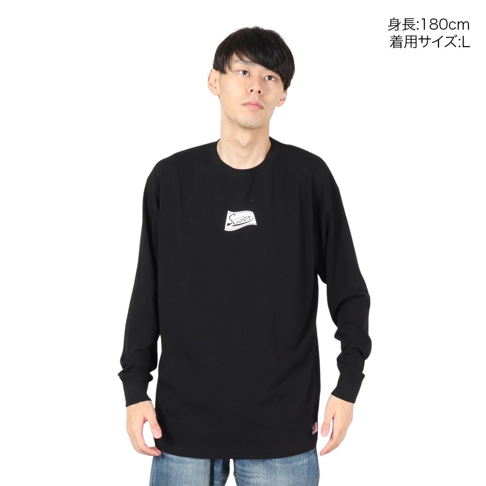 セッションズ（SESSIONS）（メンズ）CRUSH CAN ロングスリーブTシャツ 247208 BLK