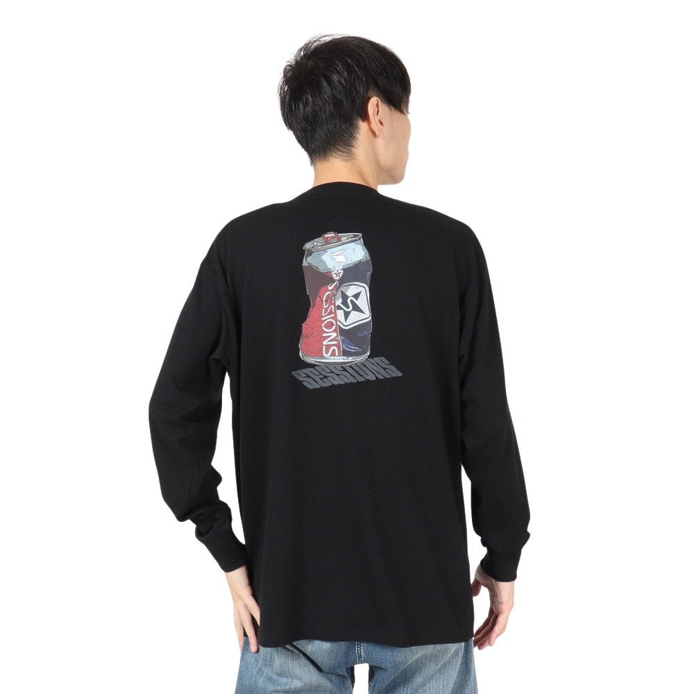 セッションズ（SESSIONS）（メンズ）CRUSH CAN ロングスリーブTシャツ 247208 BLK