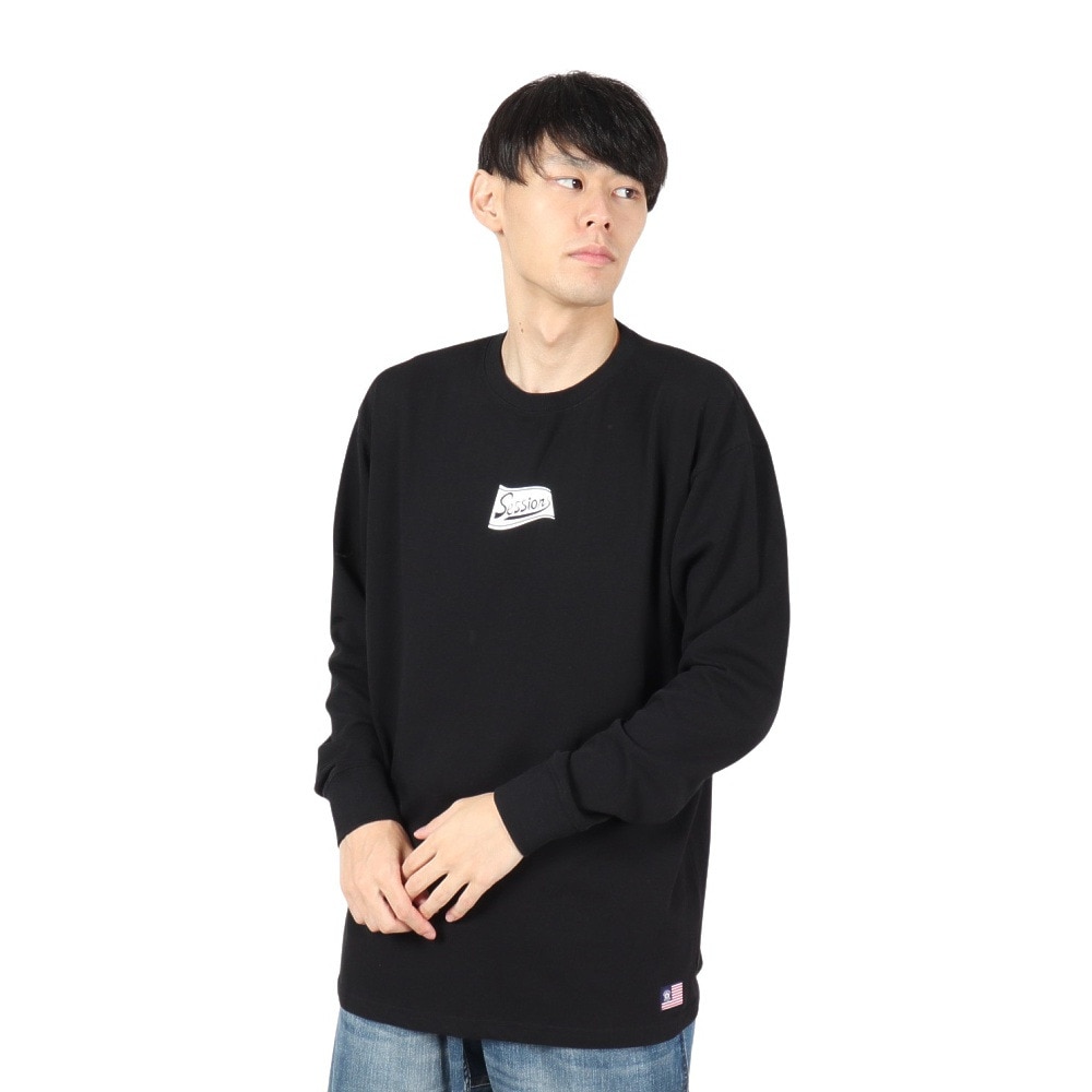 セッションズ（SESSIONS）（メンズ）CRUSH CAN ロングスリーブTシャツ 247208 BLK