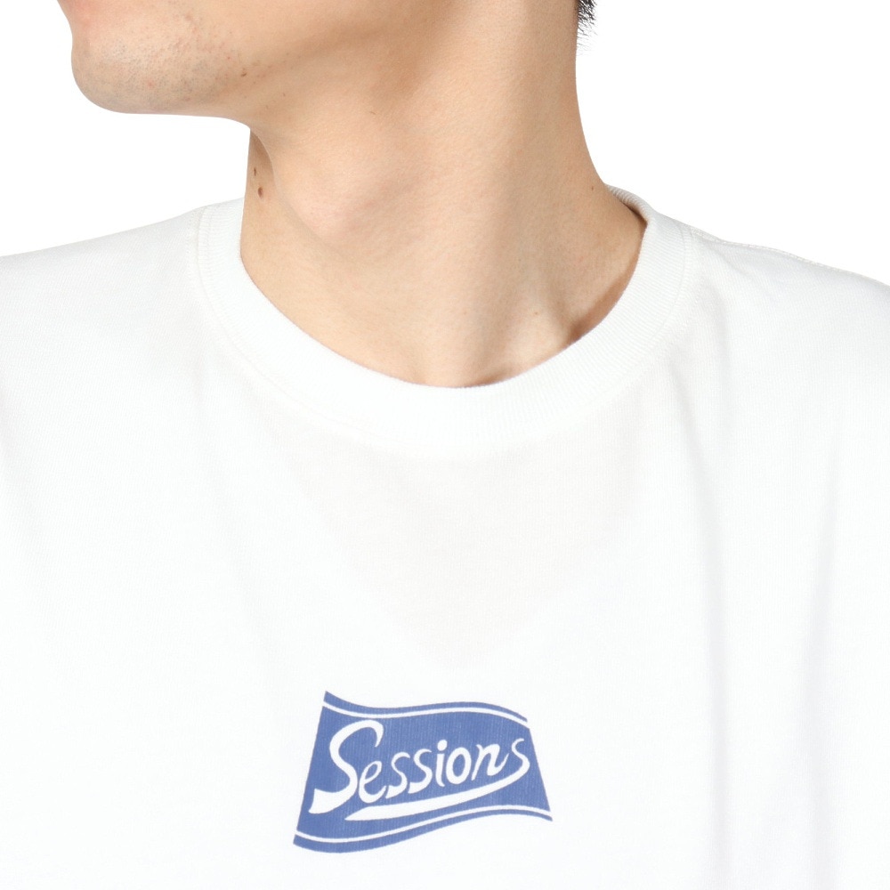 セッションズ（SESSIONS）（メンズ）CRUSH CAN ロングスリーブTシャツ 247208 WHT