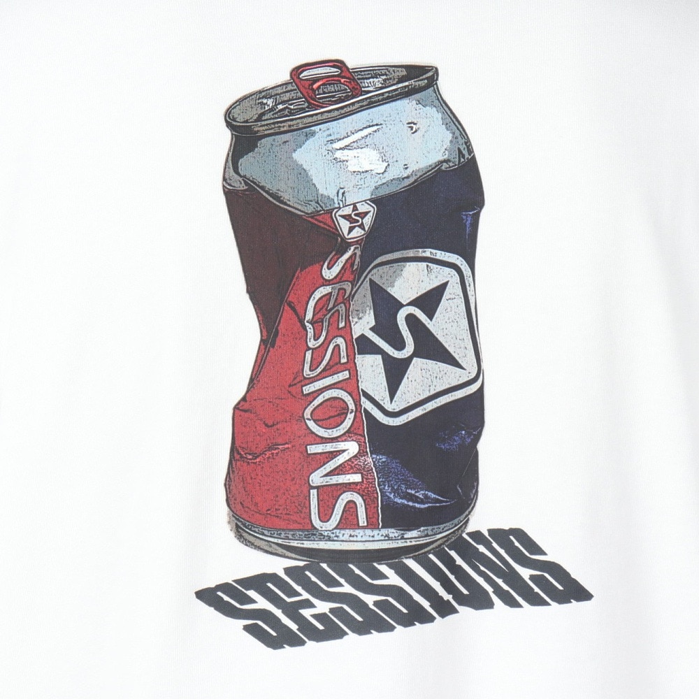 セッションズ（SESSIONS）（メンズ）CRUSH CAN ロングスリーブTシャツ 247208 WHT