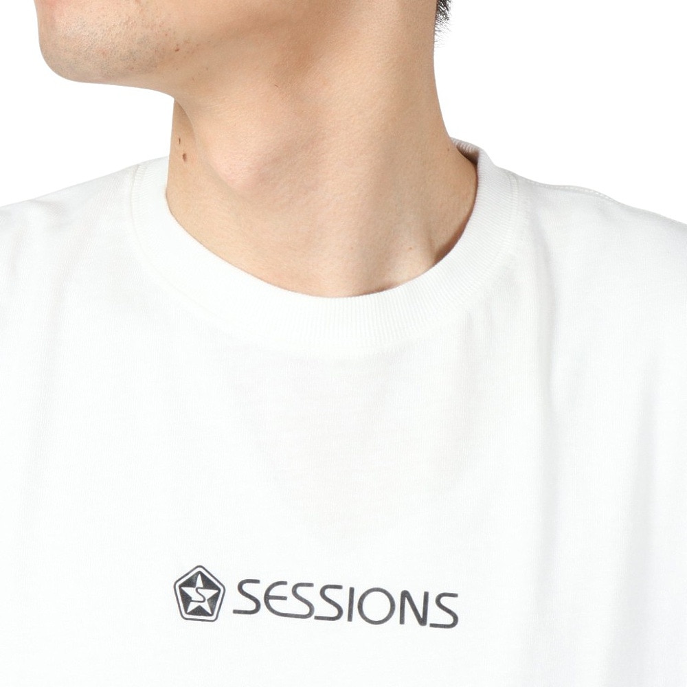 セッションズ（SESSIONS）（メンズ）ロゴ ロングスリーブTシャツ 247209 WHT