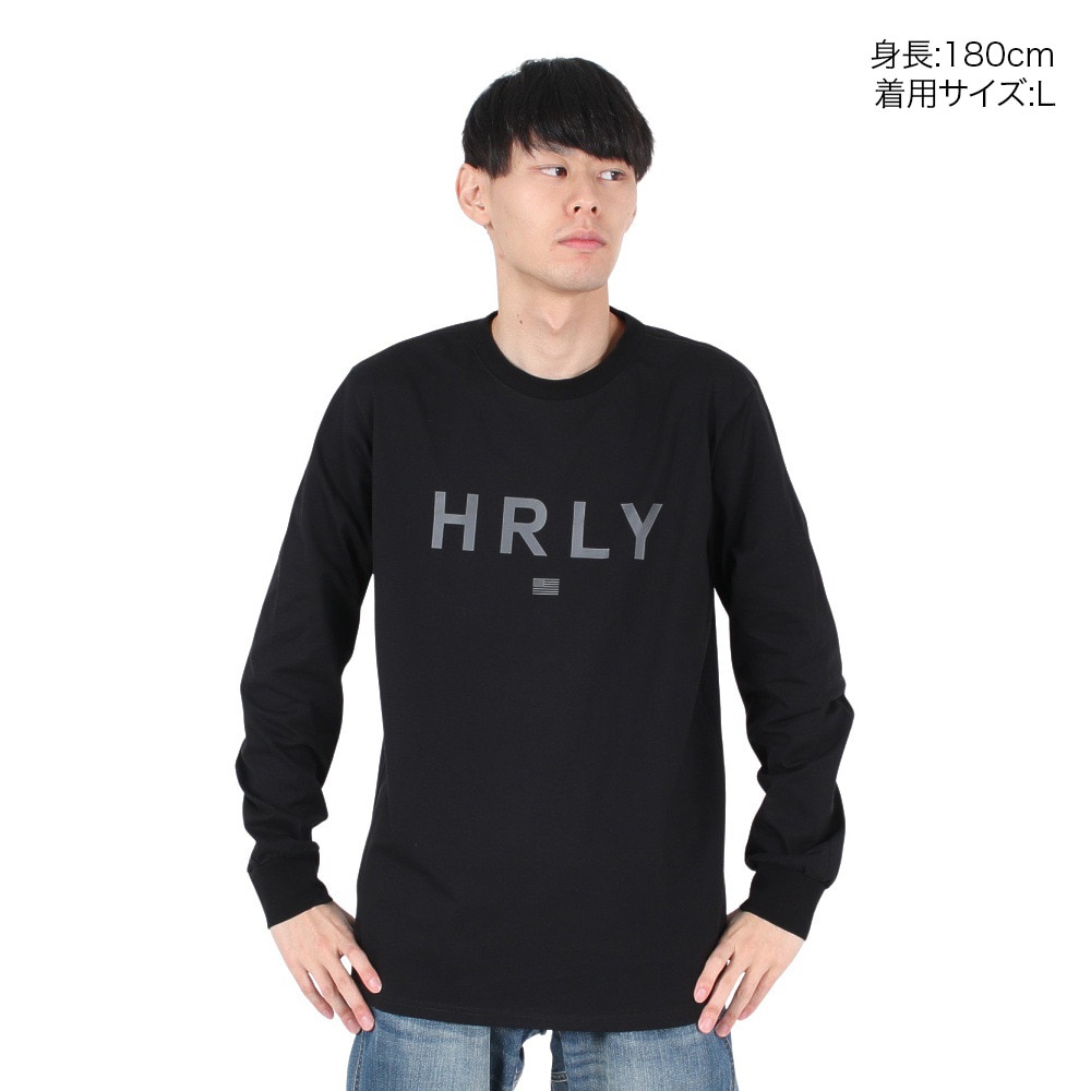 ハーレー（HURLEY）（メンズ）HRLY ロゴ ロングスリーブTシャツ 24XBMCLS028-BLK