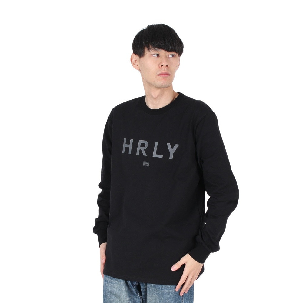 ハーレー（HURLEY）（メンズ）HRLY ロゴ ロングスリーブTシャツ 24XBMCLS028-BLK