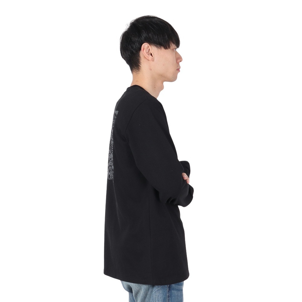 ハーレー（HURLEY）（メンズ）スクエア ロゴ ロングスリーブTシャツ 24XBMCLS029-BLK