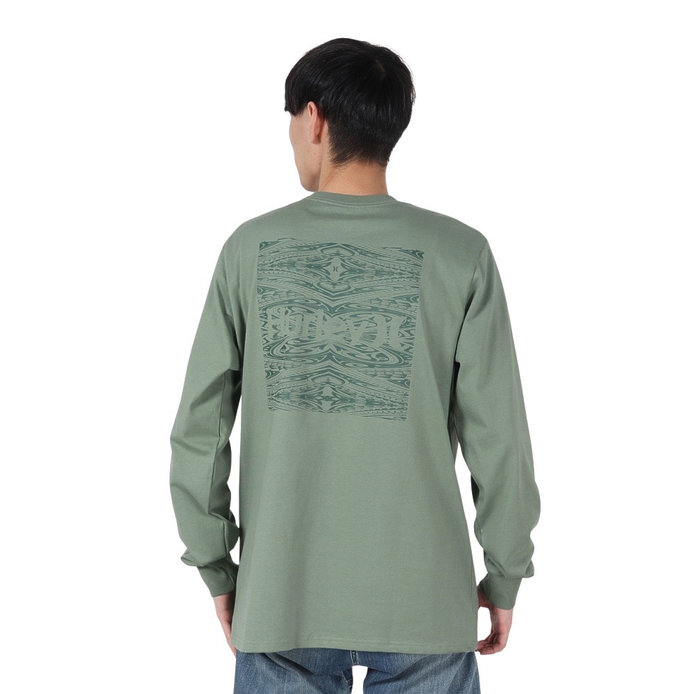 ハーレー（HURLEY）（メンズ）スクエア ロゴ ロングスリーブTシャツ 24XBMCLS029-SAGE