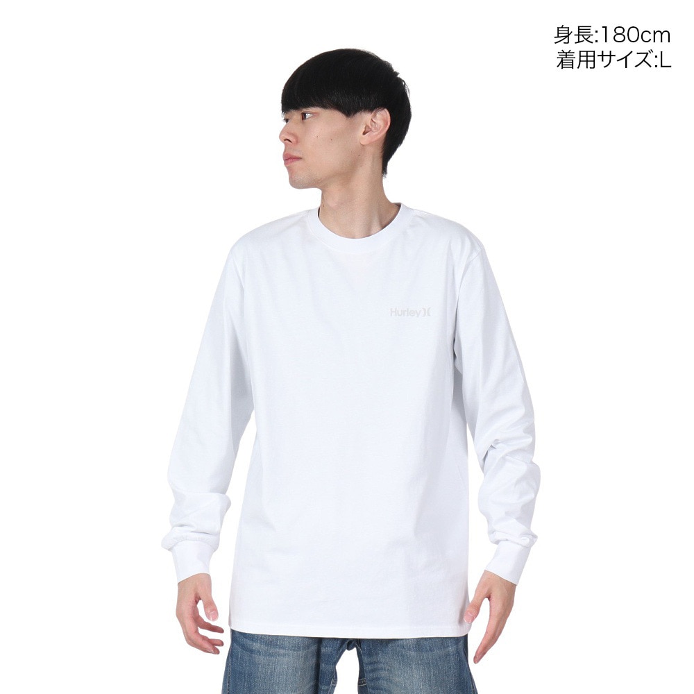 ハーレー（HURLEY）（メンズ）スクエア ロゴ ロングスリーブTシャツ 24XBMCLS029-WHT