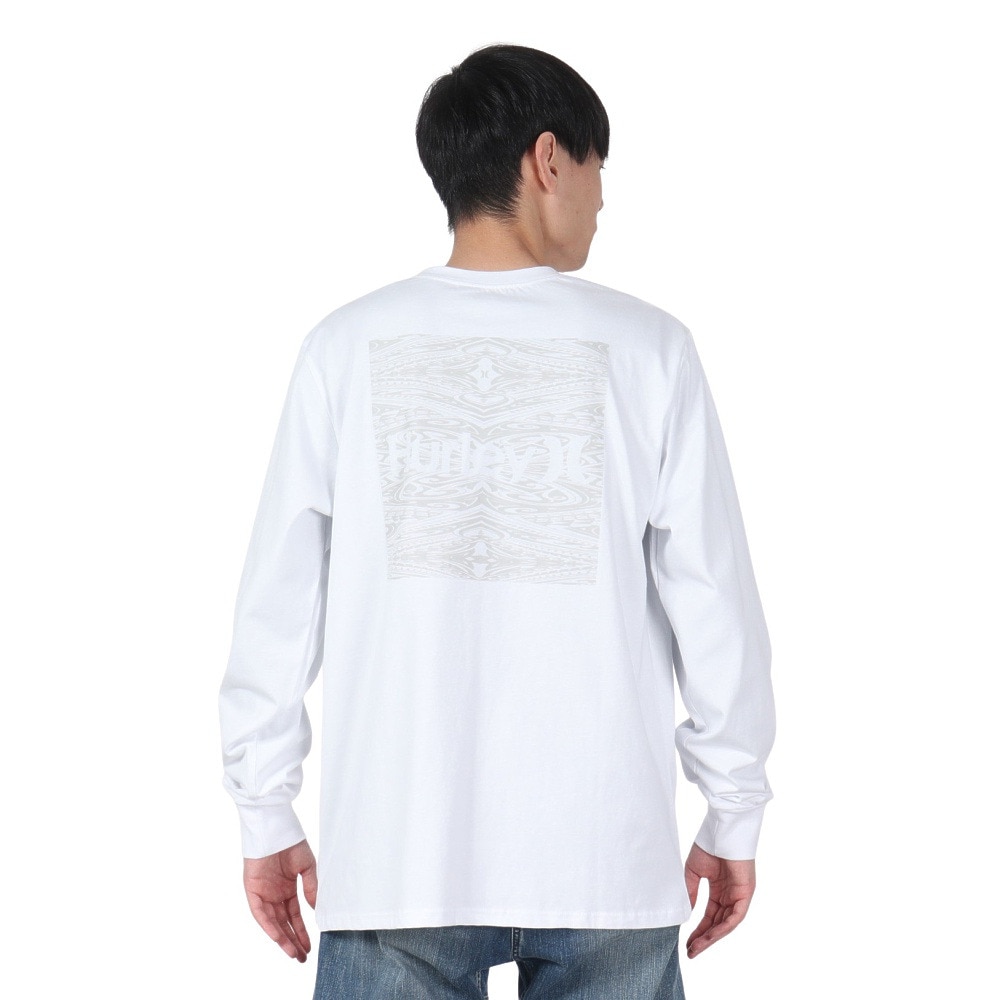 ハーレー（HURLEY）（メンズ）スクエア ロゴ ロングスリーブTシャツ 24XBMCLS029-WHT