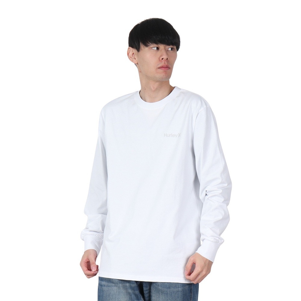 ハーレー（HURLEY）（メンズ）スクエア ロゴ ロングスリーブTシャツ 24XBMCLS029-WHT
