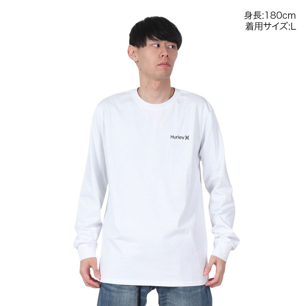 ハーレー（HURLEY）（メンズ）TRIBAL LOGL ロングスリーブTシャツ 24XBMCLS030-WHT
