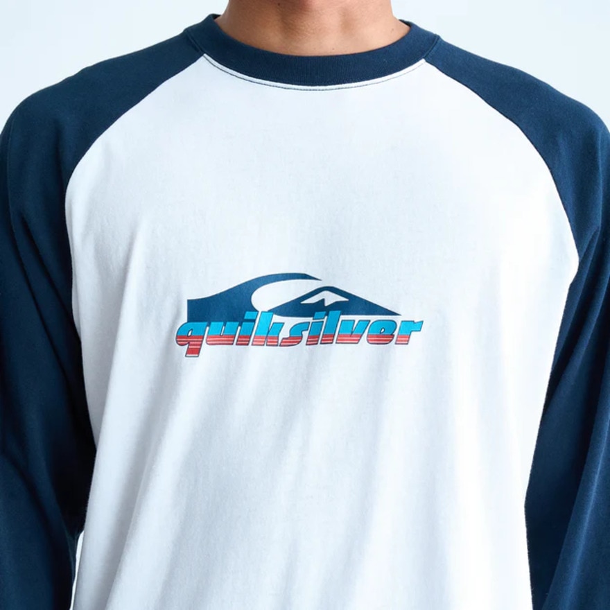 クイックシルバー（Quiksilver）（メンズ）PATRIOT 七分袖ラグランスリーブ Tシャツ 24FWQLT244039NVY