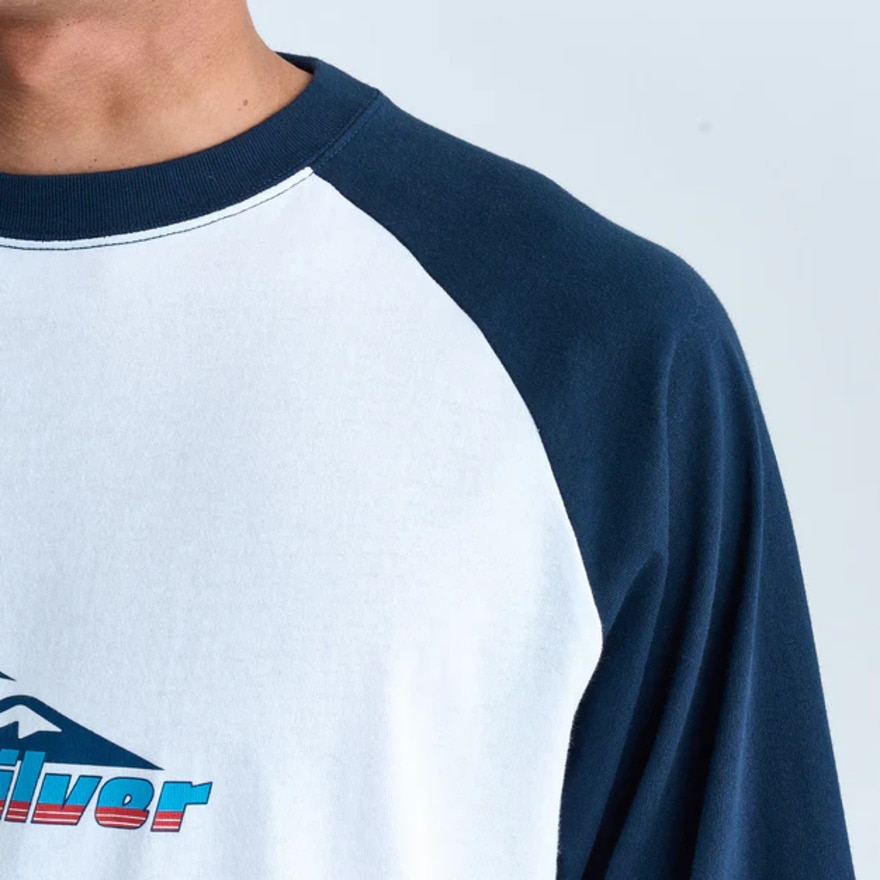 クイックシルバー（Quiksilver）（メンズ）PATRIOT 七分袖ラグランスリーブ Tシャツ 24FWQLT244039NVY