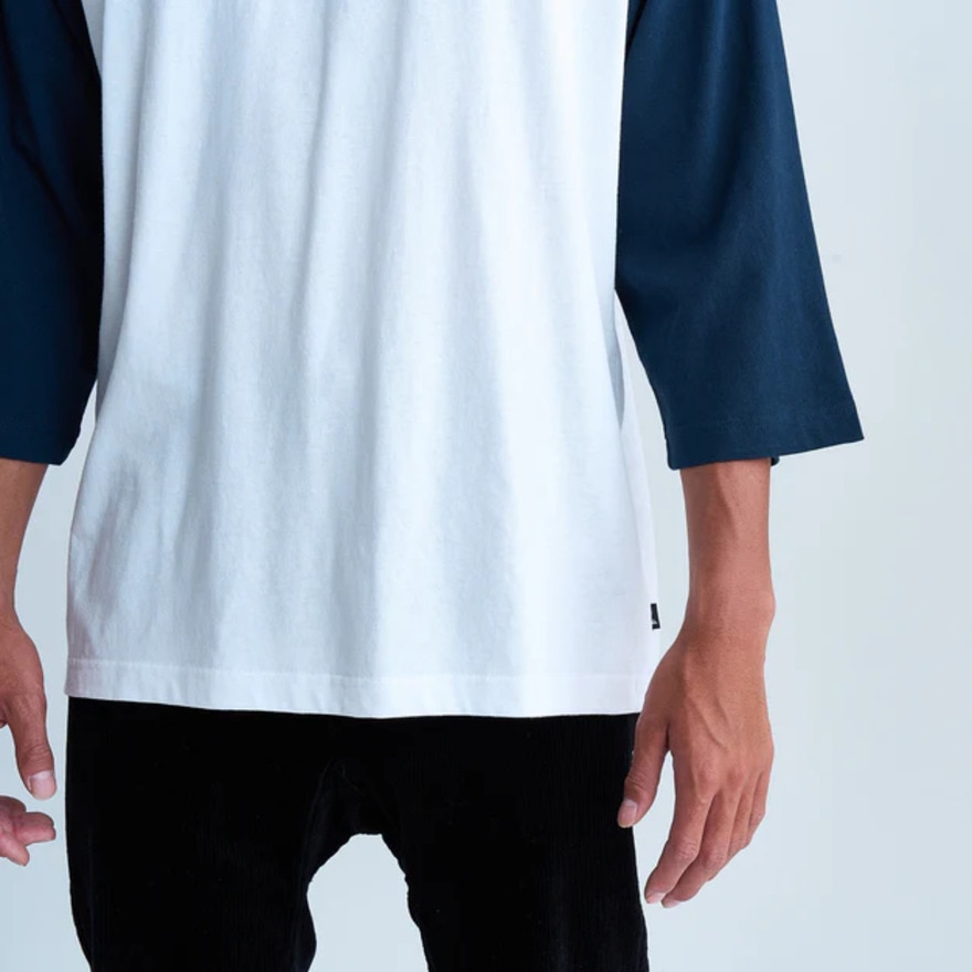 クイックシルバー（Quiksilver）（メンズ）PATRIOT 七分袖ラグランスリーブ Tシャツ 24FWQLT244039NVY