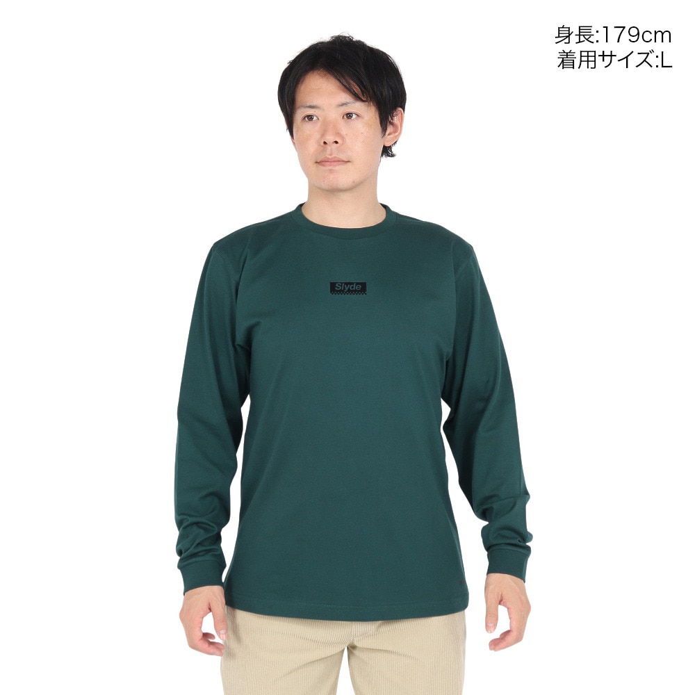 スライド（SLYDE）（メンズ）ロゴ ロングスリーブTシャツ SL24FWM-APP001GRN
