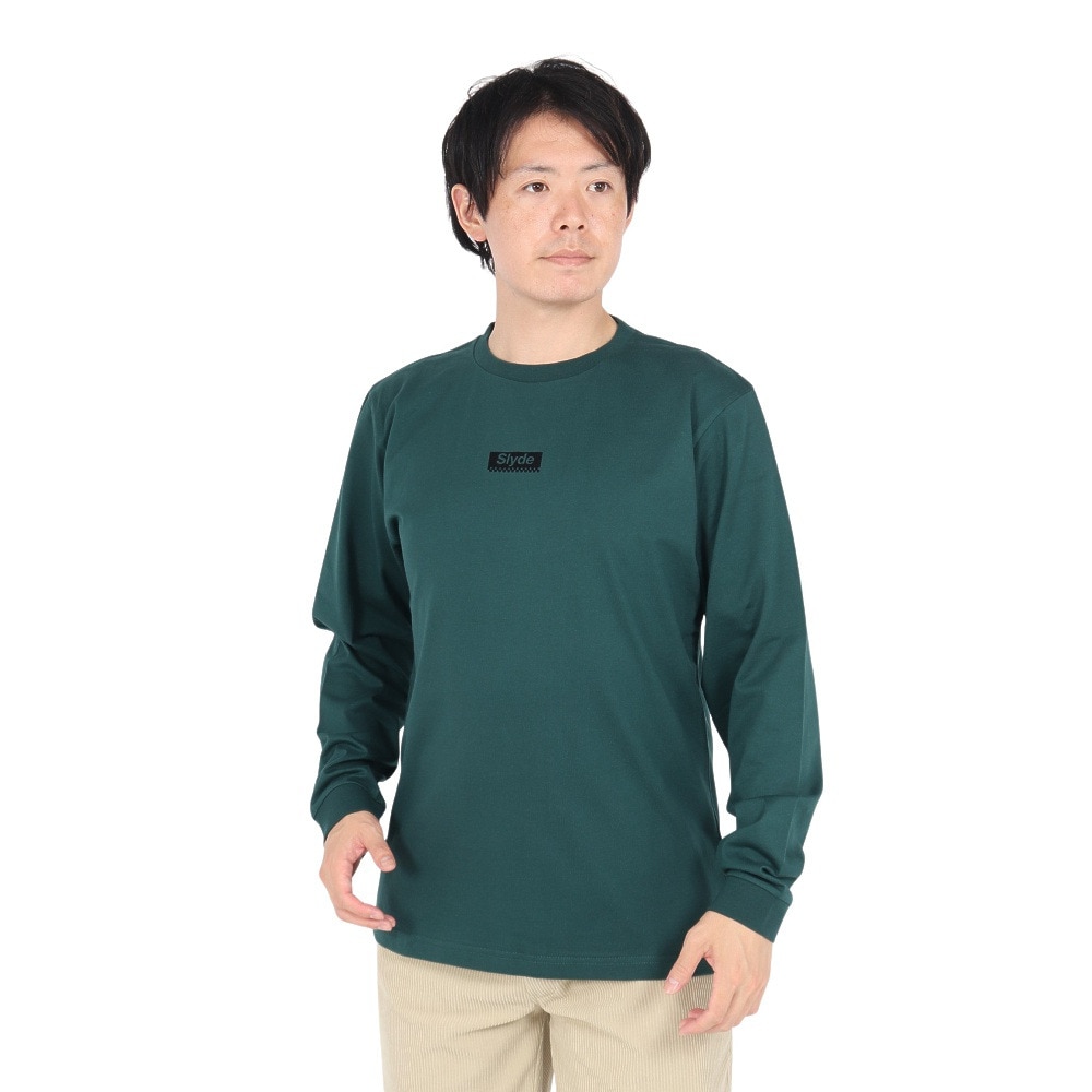 スライド（SLYDE）（メンズ）ロゴ ロングスリーブTシャツ SL24FWM-APP001GRN