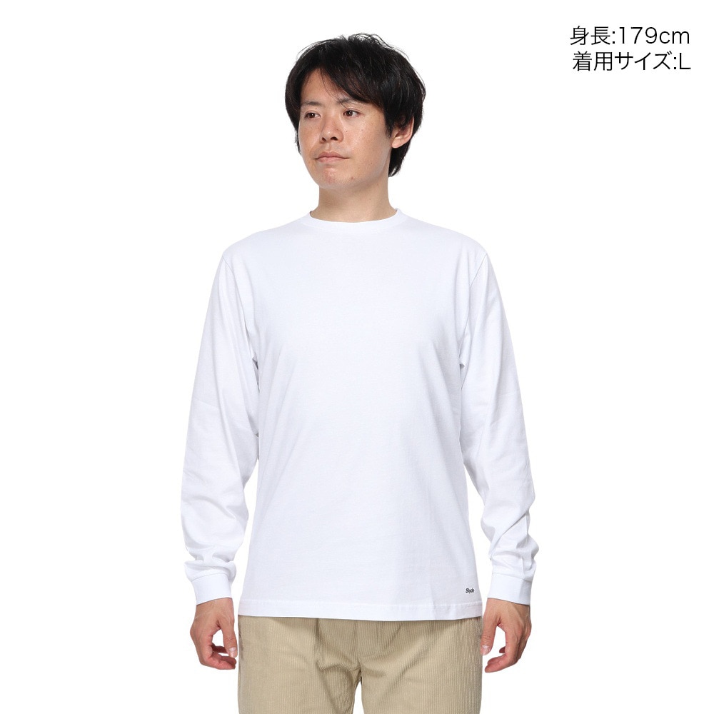 スライド（SLYDE）（メンズ）ロゴ ロングスリーブTシャツ SL24FWM-APP002WHT