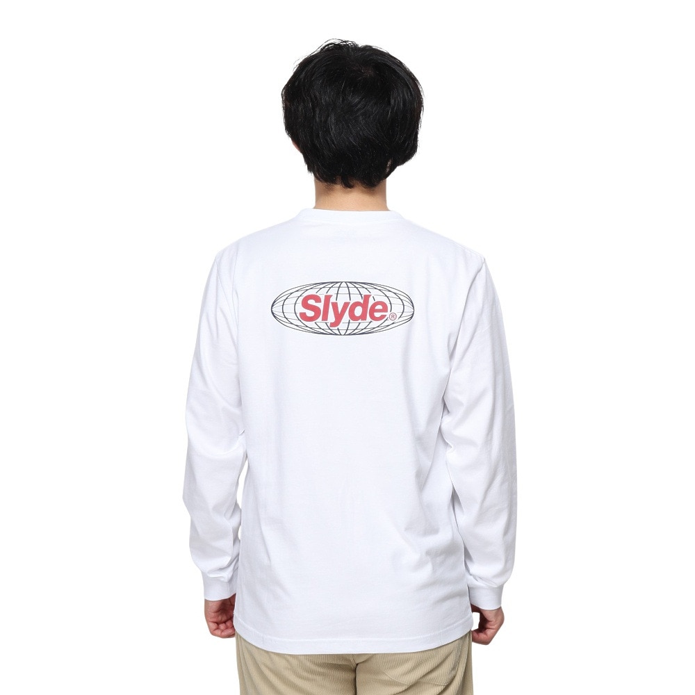 スライド（SLYDE）（メンズ）ロゴ ロングスリーブTシャツ SL24FWM-APP002WHT