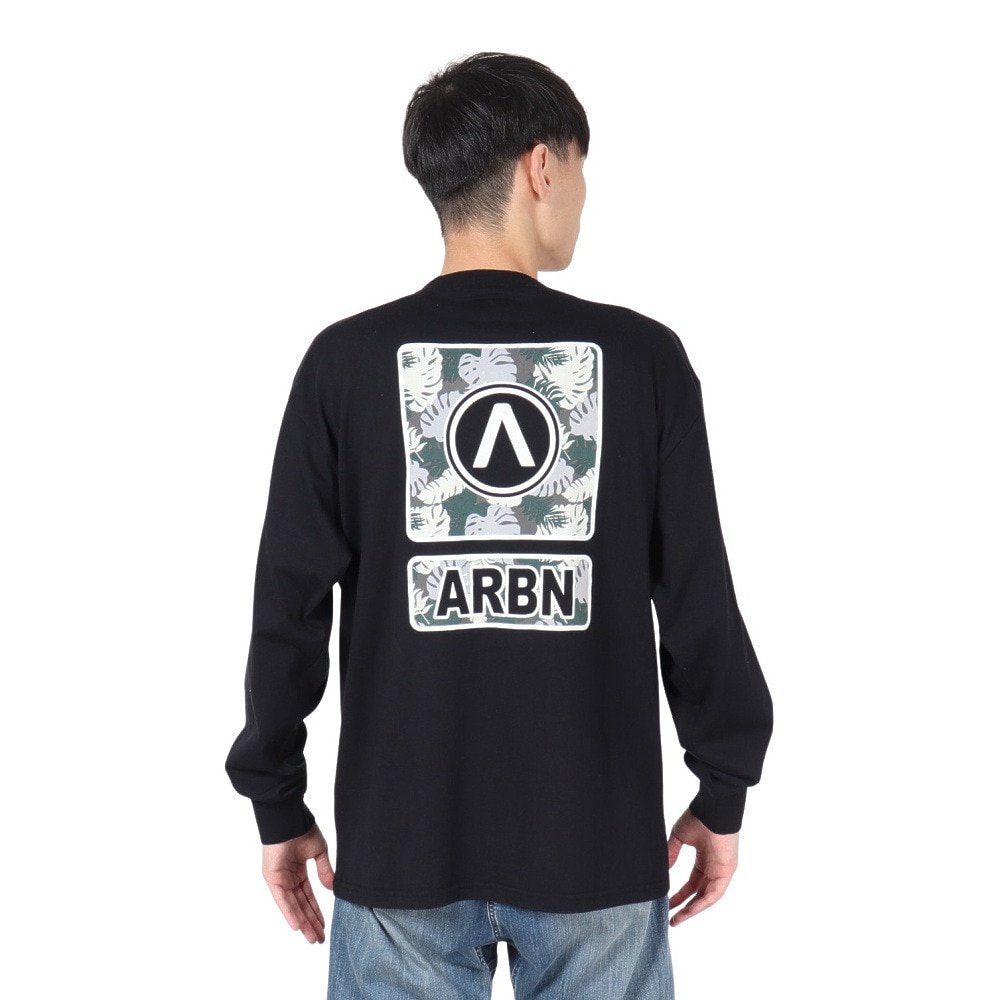エアボーン（ARBN）（メンズ）ロゴ ロングスリーブTシャツ AB2024FWM-APP001BLK