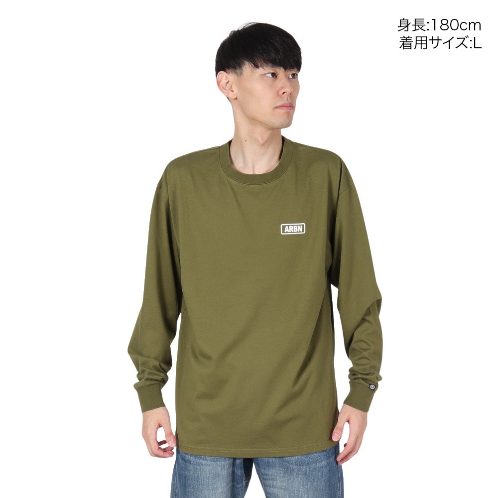 エアボーン（ARBN）（メンズ）ロゴ ロングスリーブTシャツ AB2024FWM-APP001OLV