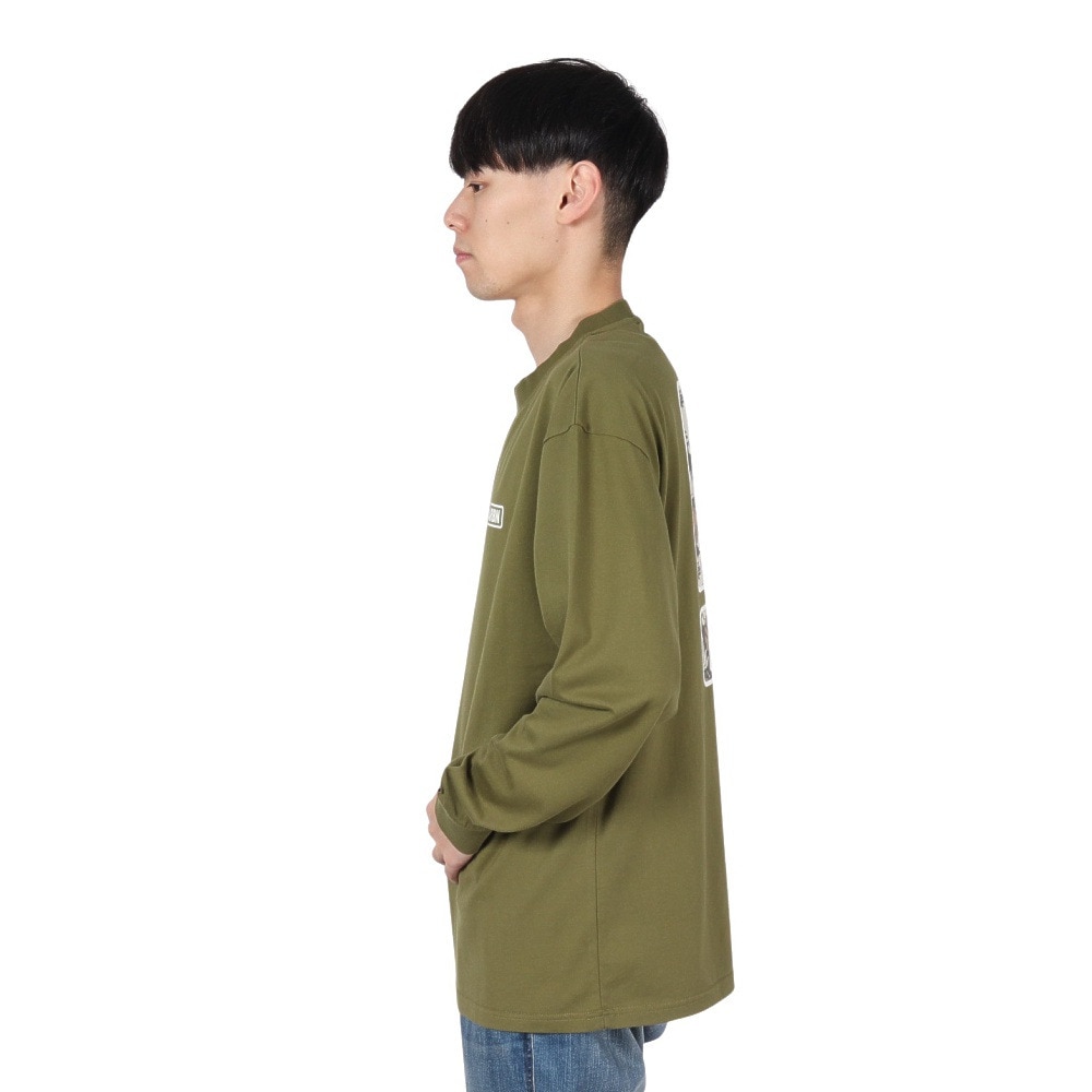 エアボーン（ARBN）（メンズ）ロゴ ロングスリーブTシャツ AB2024FWM-APP001OLV