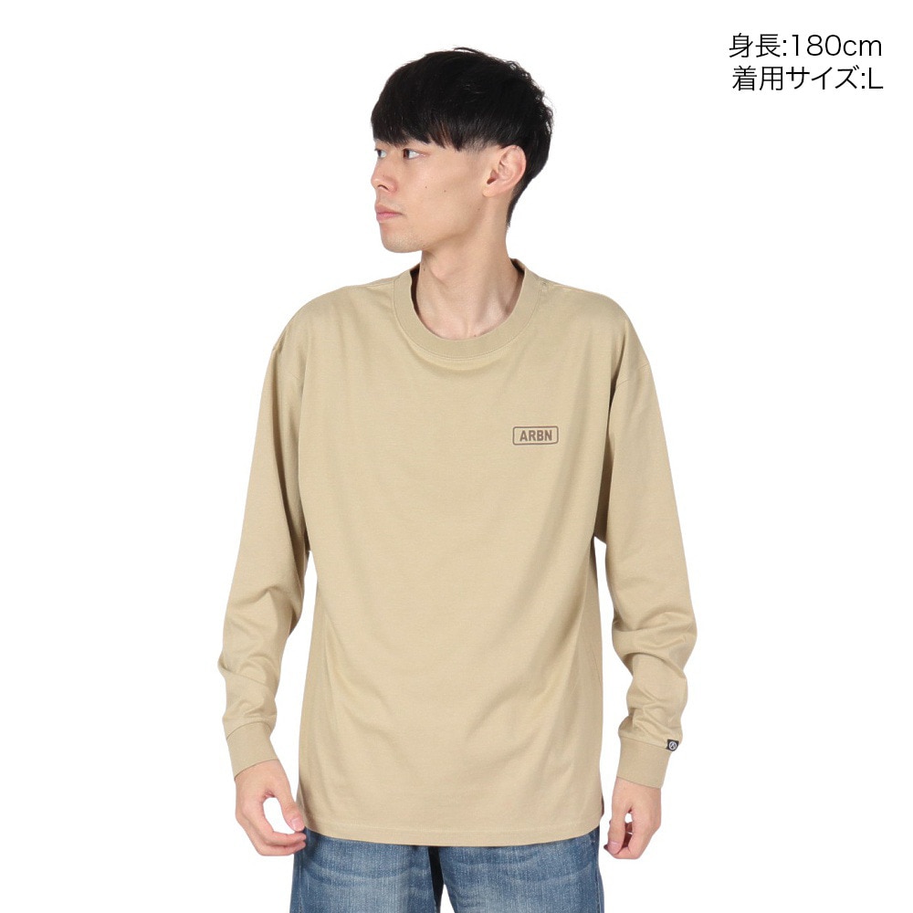 エアボーン（ARBN）（メンズ）LOGO 長袖Tシャツ AB2024FWM-APP001SBEG