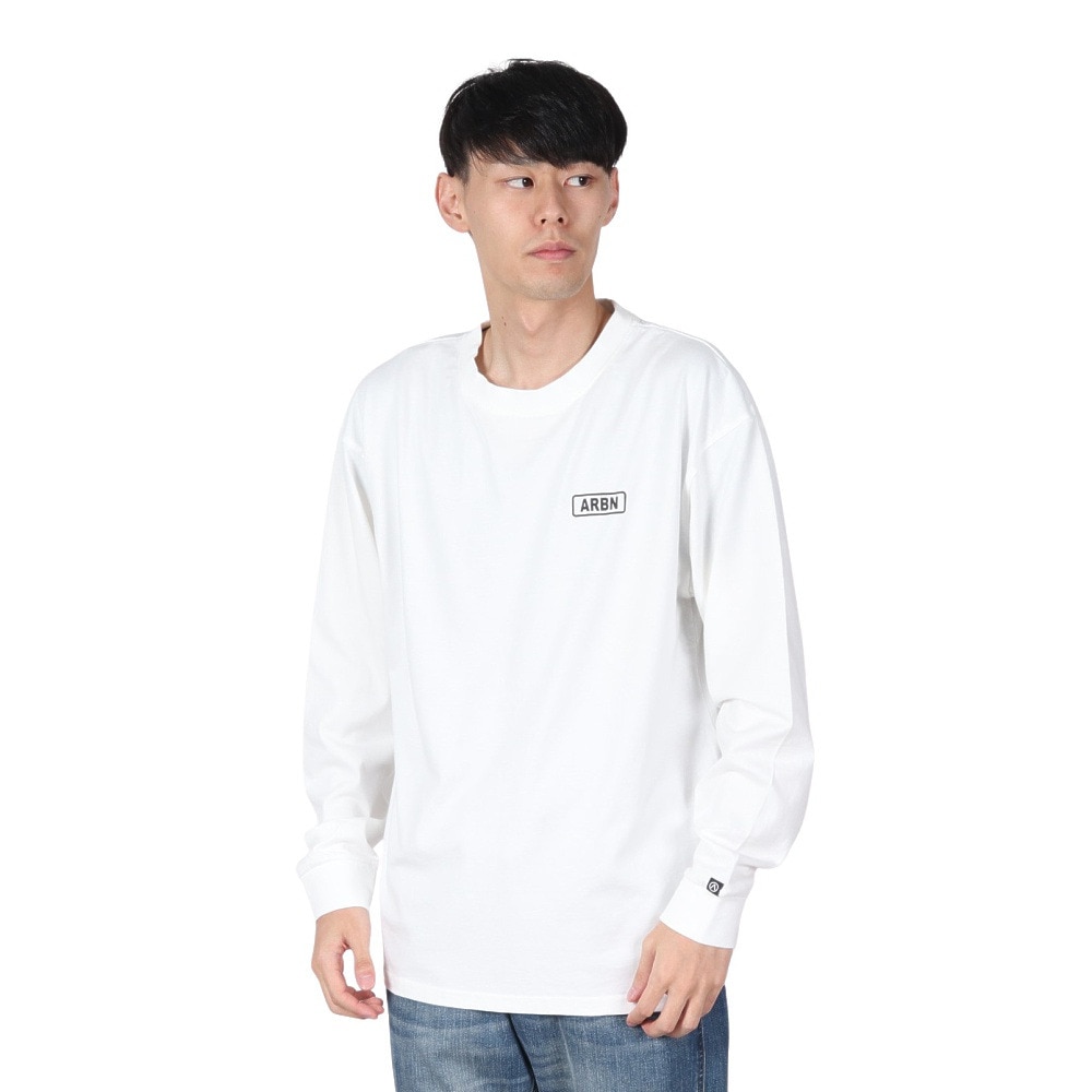 エアボーン（ARBN）（メンズ）LOGO 長袖Tシャツ AB2024FWM-APP001WHT