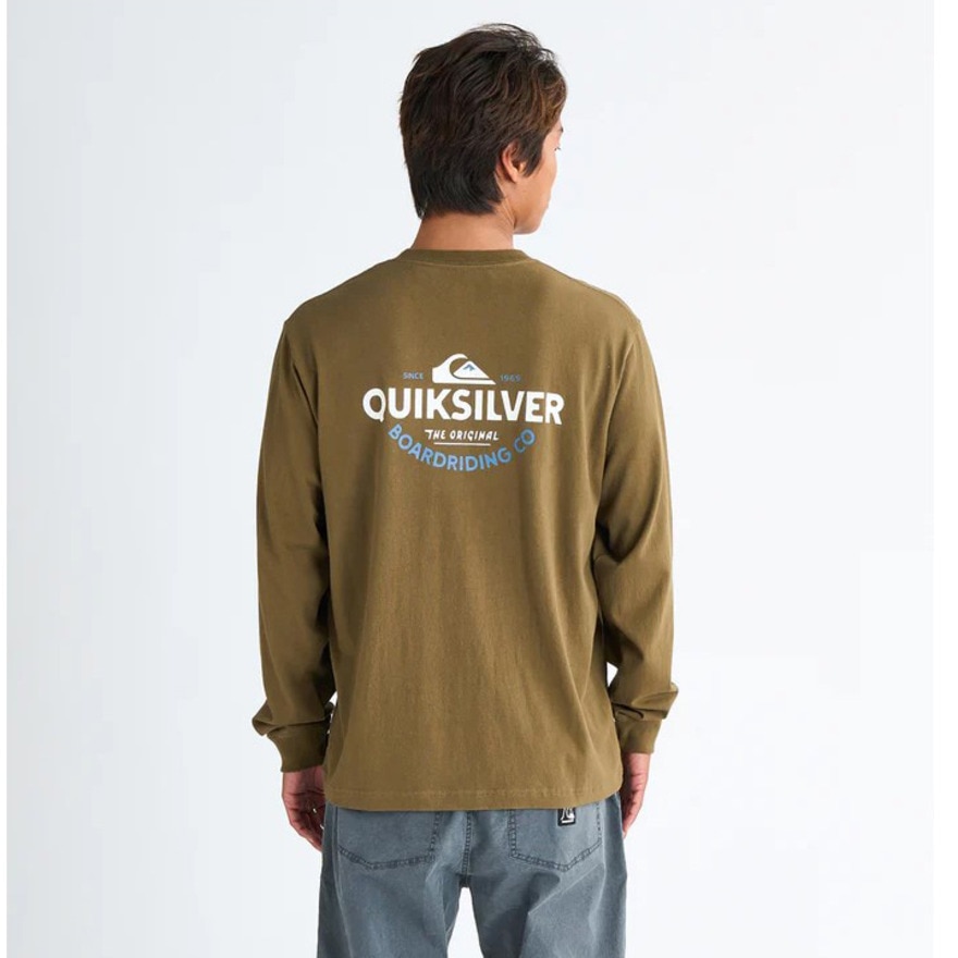 クイックシルバー（Quiksilver）（メンズ）TYPED OUT 長袖Tシャツ 25SPQLT251002OLV