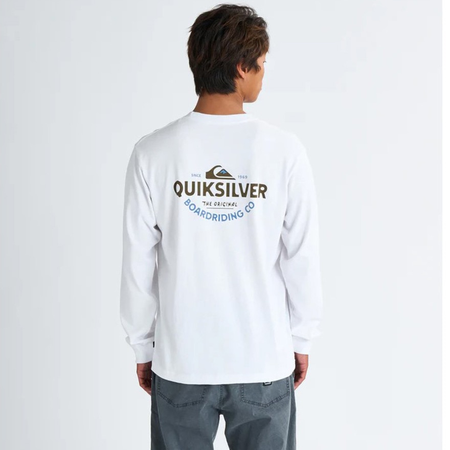クイックシルバー（Quiksilver）（メンズ）TYPED OUT 長袖Tシャツ 25SPQLT251002WHT