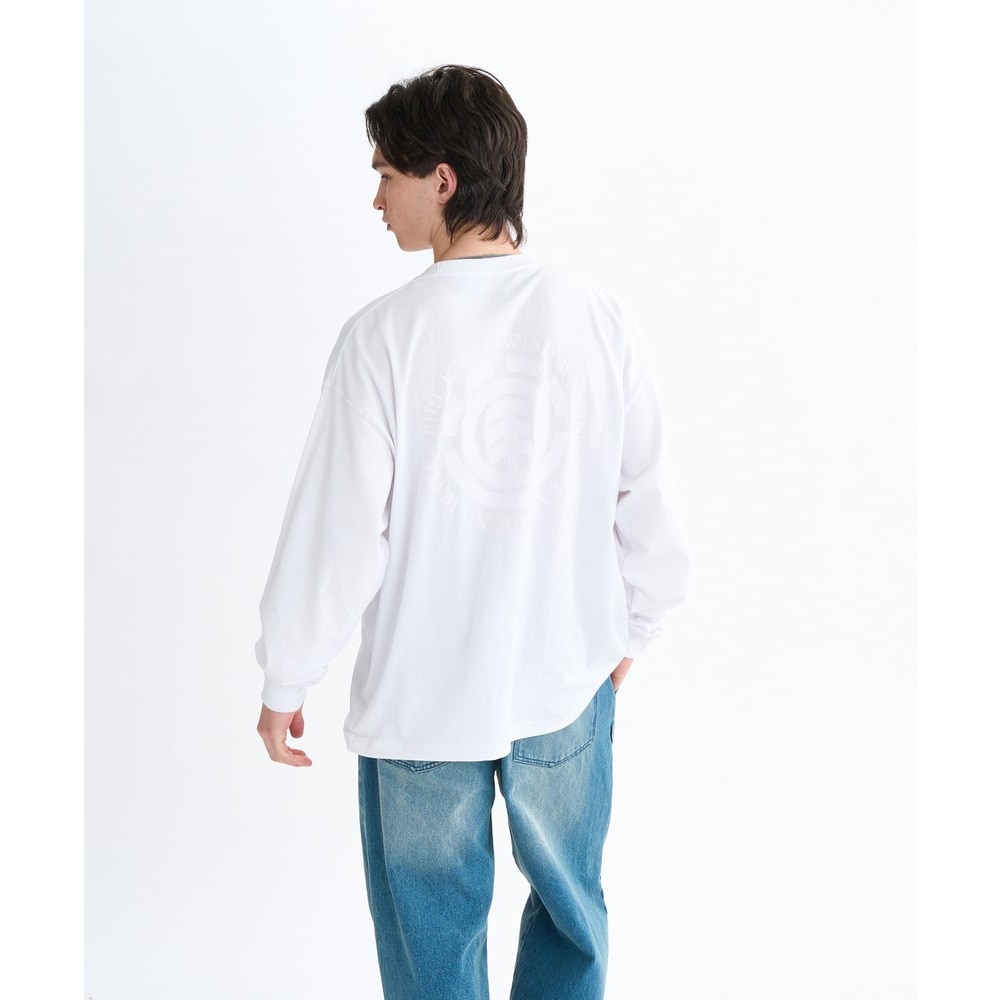 エレメント（ELEMENT）（メンズ）LOGO 長袖トップス BF022050 WHT