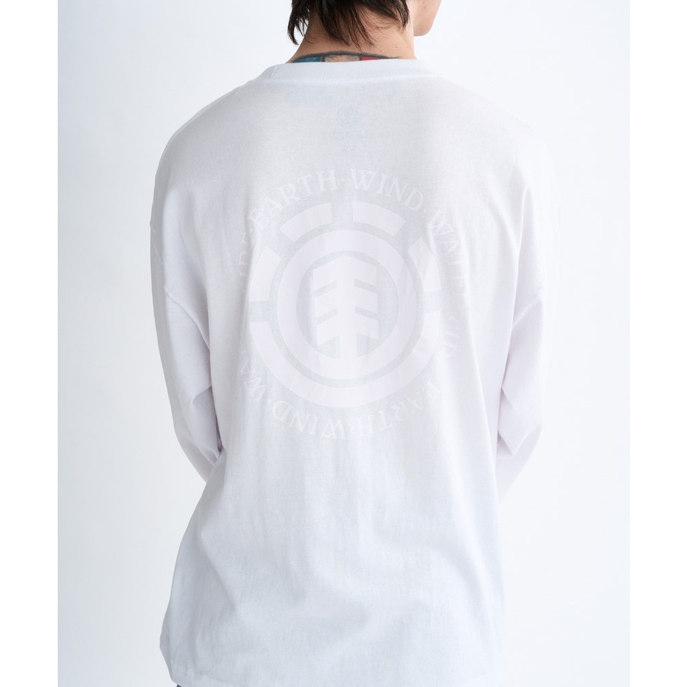 エレメント（ELEMENT）（メンズ）LOGO 長袖トップス BF022050 WHT