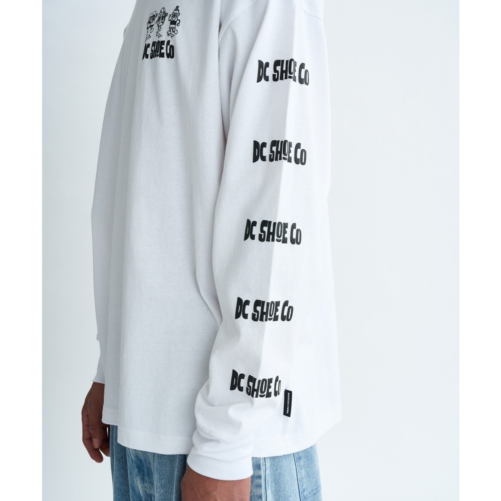 ディーシーシューズ（DC SHOES）（メンズ）PLAYTIME 長袖Tシャツ 25FWDLT254046WHT