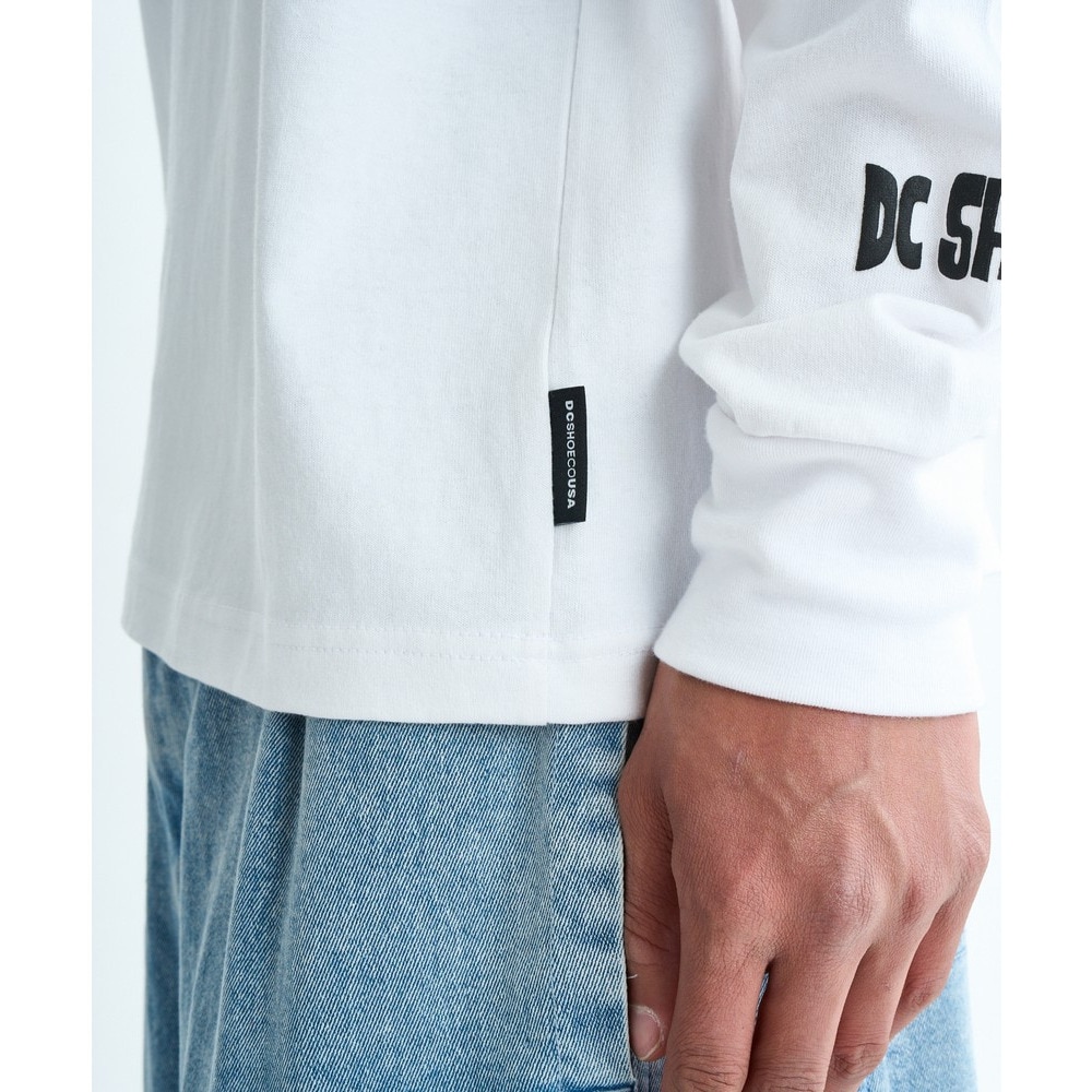 ディーシーシューズ（DC SHOES）（メンズ）PLAYTIME 長袖Tシャツ 25FWDLT254046WHT
