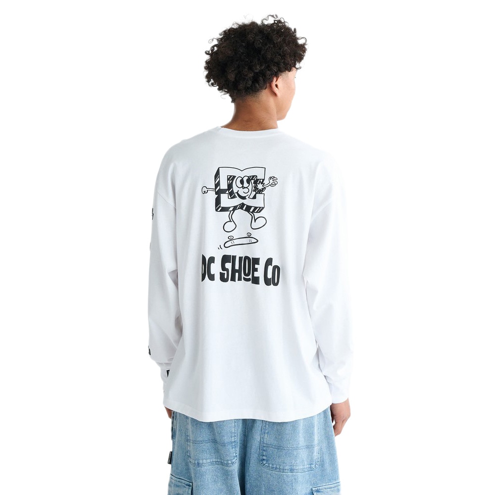 ディーシーシューズ（DC SHOES）（メンズ）PLAYTIME 長袖Tシャツ 25FWDLT254046WHT