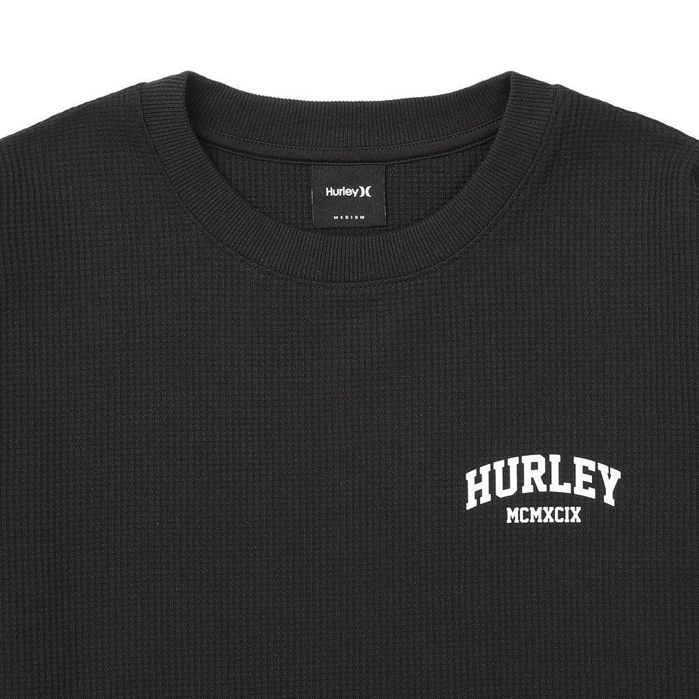 ハーレー（HURLEY）（メンズ）THERMAL BACK ARC 長袖Tシャツ MCLS252033-BLK