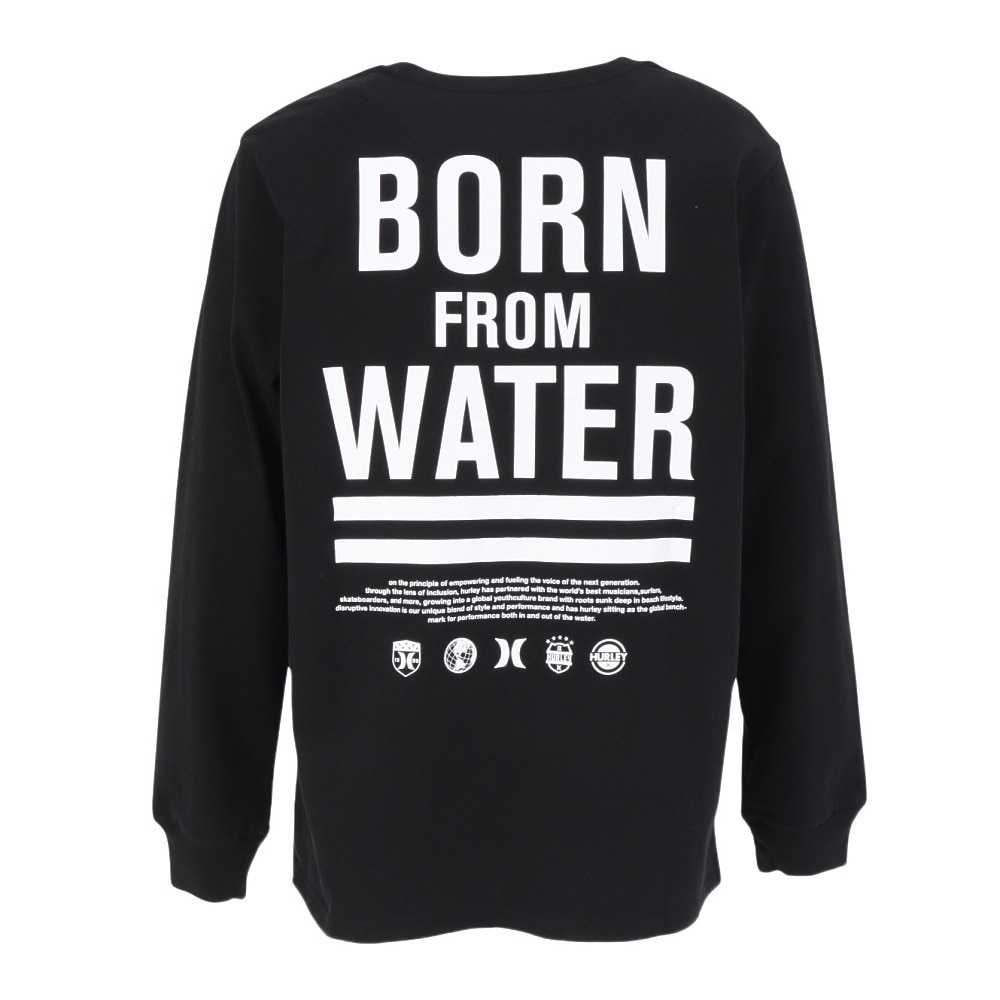 ハーレー（HURLEY）（メンズ）BORN FROM WATER 長袖Tシャツ MCLS252063-BLK