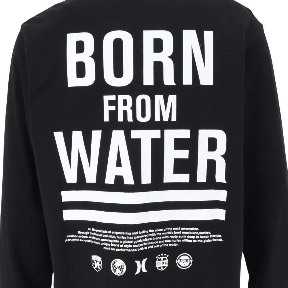 ハーレー（HURLEY）（メンズ）BORN FROM WATER 長袖Tシャツ MCLS252063-BLK