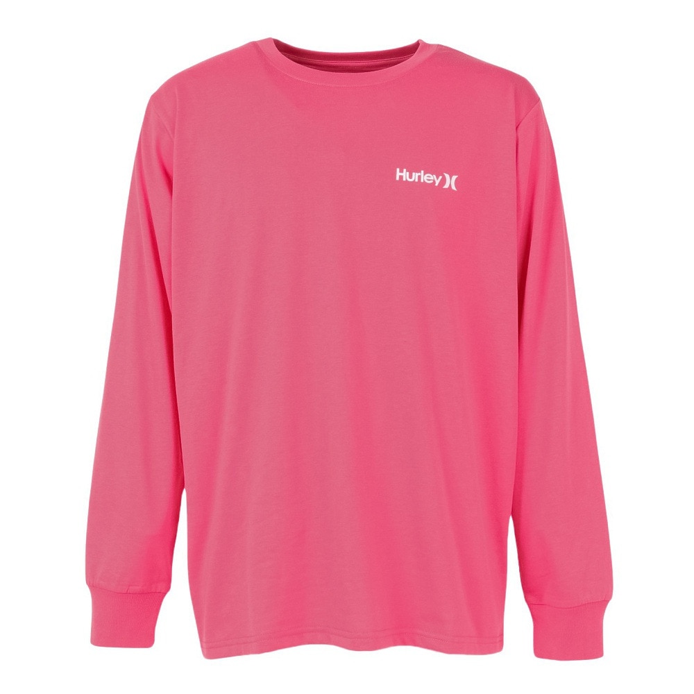 ハーレー（HURLEY）（メンズ）レフト チェスト ワン アンド オンリー 長袖Tシャツ MCLS252069-RED