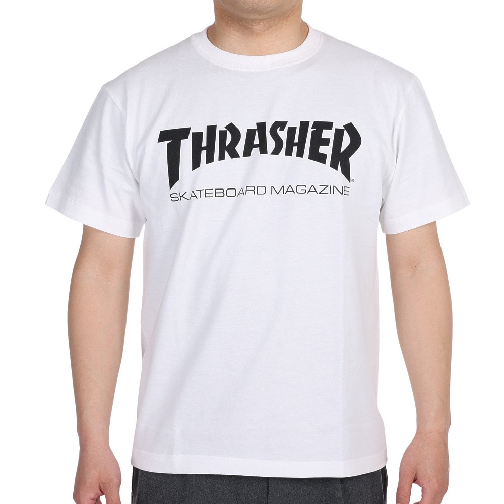 スラッシャー（THRASHER）（メンズ）Tシャツ 半袖 MAG LOGO Tシャツ TH8101WHT オンライン価格