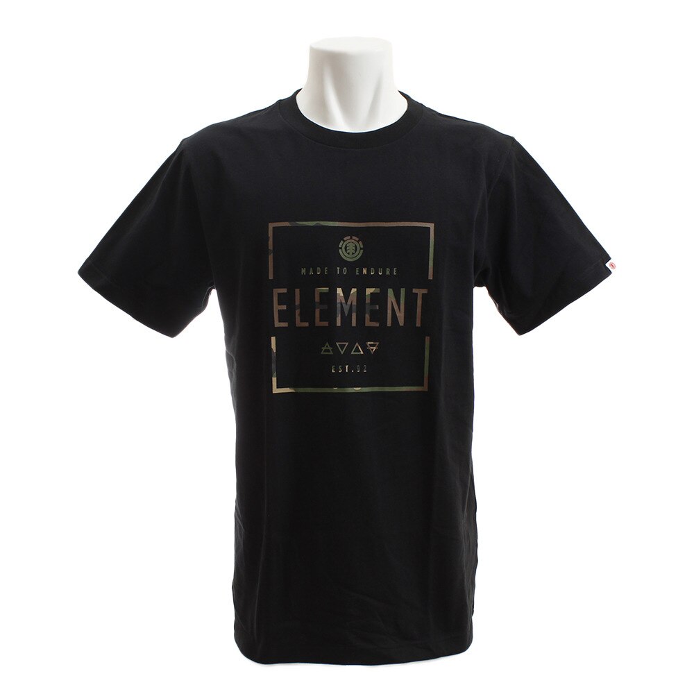 tシャツ メンズ 半袖 SQUARE LOGO Tシャツ AJ021218 BLK オンライン価格