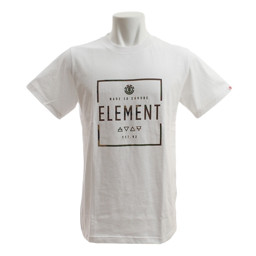  Tシャツ メンズ 半袖 SQUARE LOGO AJ021218 WHT オンライン価格