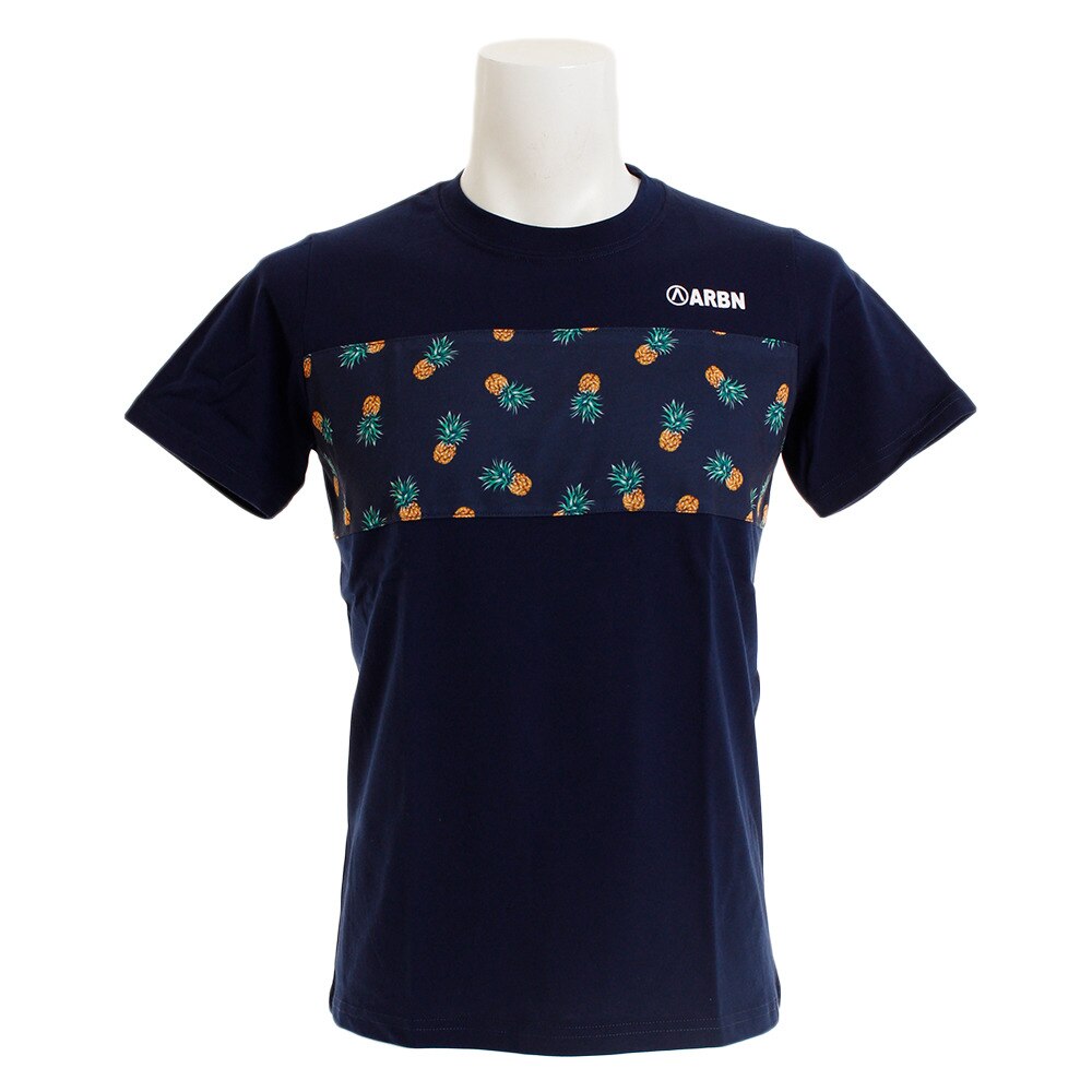  【多少の傷汚れありの為大奉仕】Tシャツ メンズ 半袖 PINEAPPLE PANEL ショートスリーブ AB99AW1182 NVY