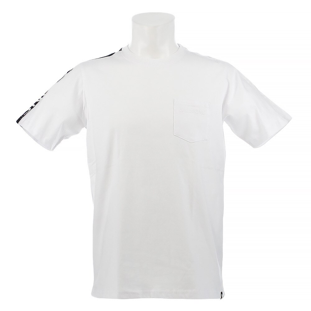  【多少の傷汚れありの為大奉仕】Tシャツ メンズ 半袖 LINE POCKET 197059 WHT オンライン価格