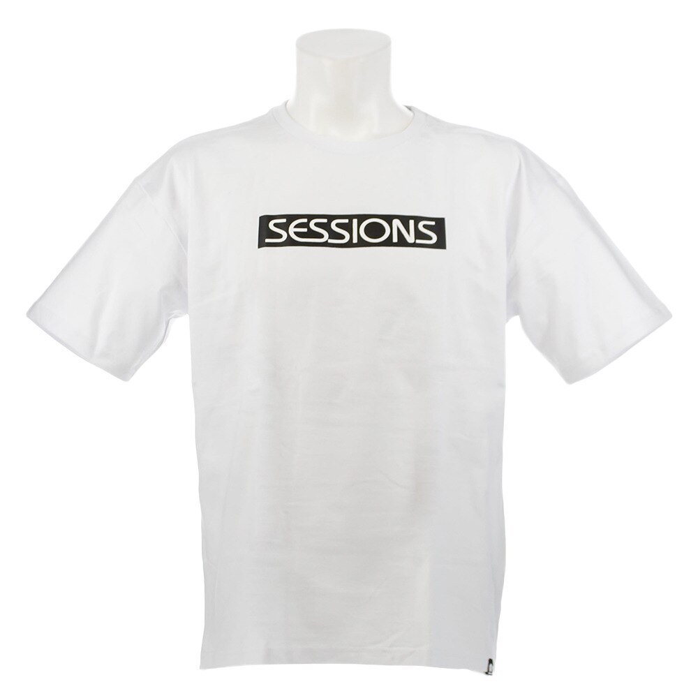  Tシャツ メンズ 半袖　ROUND HEM LOGO　197060 WHT/BLK