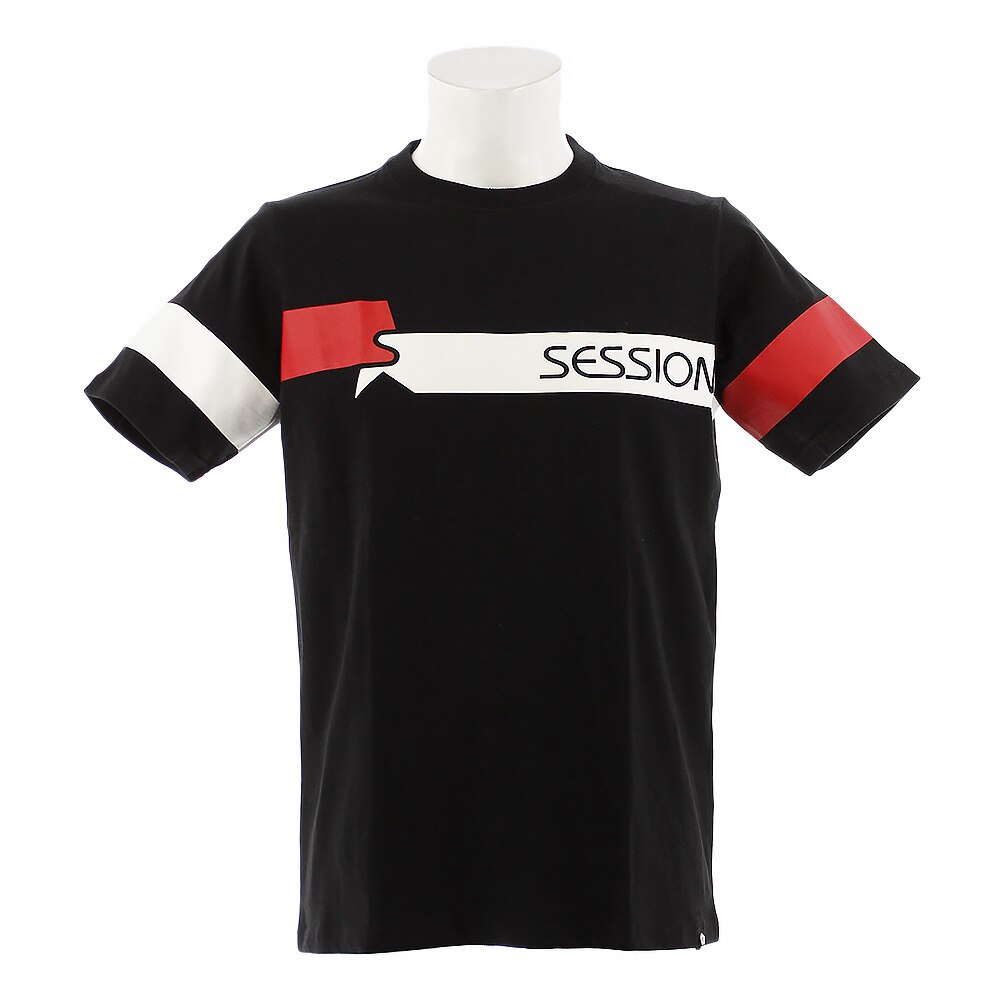  【多少の傷汚れありの為大奉仕】Tシャツ メンズ 半袖 2TONE TAPE 197061 BLK オンライン価格